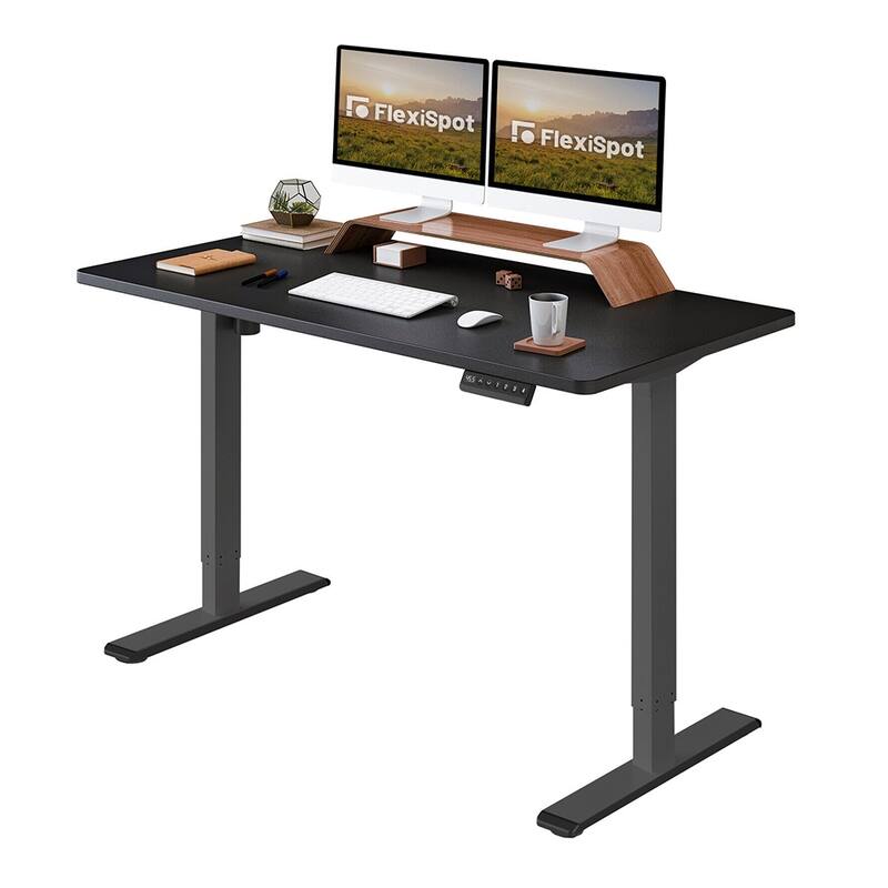 Ergonomic 55" Standing Desk Height Adjustable Desk Black Bed Bath